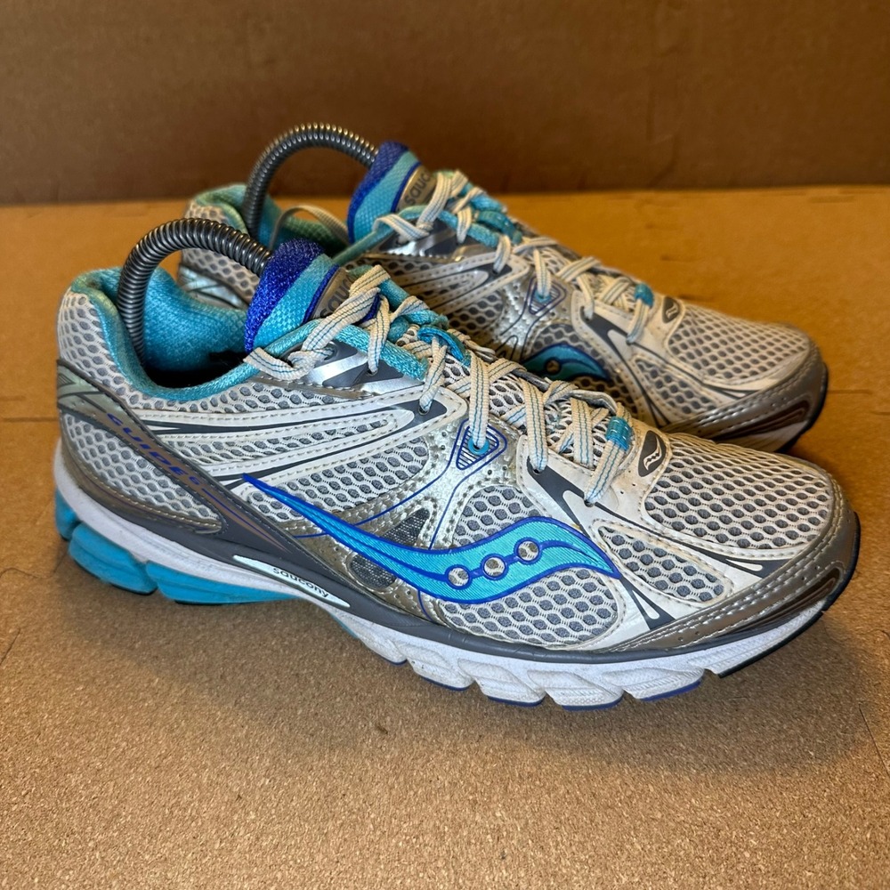 Saucony ProGrid Guide 6 Womens Size 9.5 Running Shoes Silver Blue 10179-1